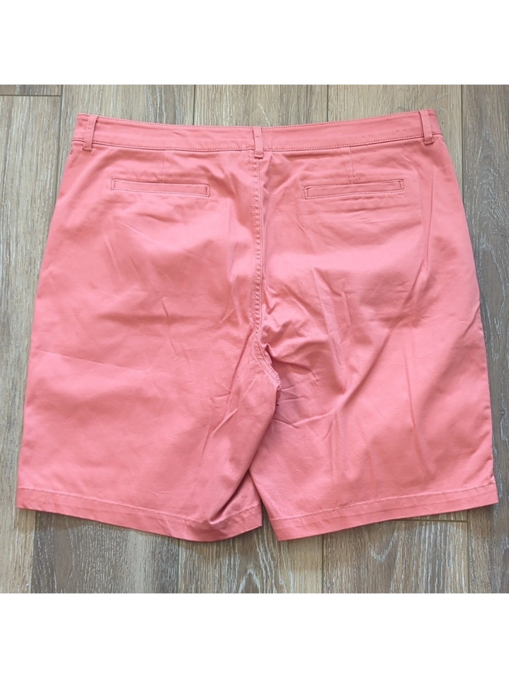 L.L.Bean Women’s Pink Chino Shorts Size 18 Reg 9" Inseam Stretch Pockets Y2K - Picture 9 of 10